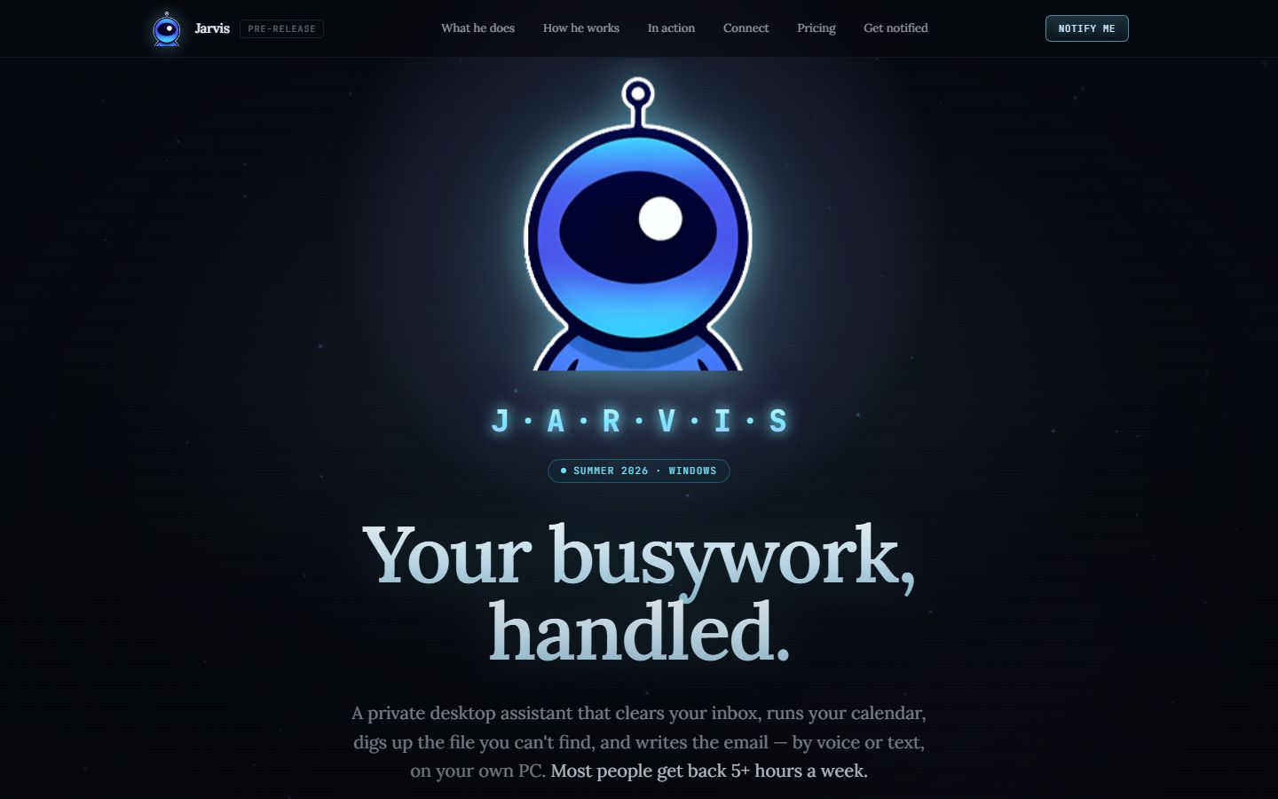 Jarvis — Your busywork, handled.